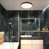 ZMH Deckenlampe LED Deckenleuchte Schlafzimmer - Schlafzimmerlampe Flach Ø28cm Küchenlampe Schwarz 3000K Badezimmerlampe IP44 Flurlampe Rund Deckenbeleuchtung Modern Badlampe für Küche Bad Flur Bild 2
