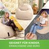 Green Bean 'Home Linen' Indoor XXL Sitzsack mit EPS-Perlen Füllung, waschbar, Leinen beige, 100 x 50 x 120 cm, 300 l Bild 3