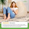 Green Bean 'Home Linen' Indoor XXL Sitzsack mit EPS-Perlen Füllung, waschbar, Leinen beige, 100 x 50 x 120 cm, 300 l Bild 4