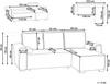 Eckschlafsofa 3-Sitzer EDANE Bouclé Cremeweiß mit Stauraum linksseitig Bild 2