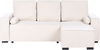 Eckschlafsofa 3-Sitzer EDANE Bouclé Cremeweiß mit Stauraum linksseitig Bild 4