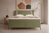 Boxspringbett Titan - Samtstoff - olive - 140x200 cm Bild 3
