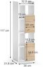 Badschrank Alf Weiß 36 x 117 cm mit 2 Schubladen Vicco Bild 3