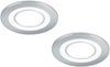 Runde LED Deckeneinbaustrahler 2er Set in Silber Chromfarben Ø 8,2cm Bild 2