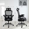 CLP Bürostuhl Kaylee ergonomisch Lordosenstütze Armlehnen höhenverstellbar,schwarz Bild 2