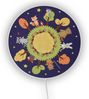 Kinderzimmer Wandlampe mit Wald Motiven, Schalter und Stecker, Ø 25cm Bild 2