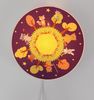 Kinderzimmer Wandlampe mit Wald Motiven, Schalter und Stecker, Ø 25cm Bild 3