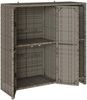 vidaXL Aufbewahrungsschrank mit Regal Grau 100 x 36 x 102 cm Rattan 4103823 Bild 4