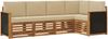 vidaXL Ecksofa Set 4 pcs Natur Massives Akazienholz und Polyester 3384344 Bild 2