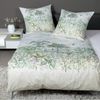 Janine Carmen Mako Jersey Bettwäsche 155x220 Bäume Blätter Blüten grün 55000-06 Bild 1