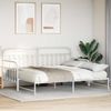 vidaXL Tagesbettrahmen Weiß 90 x 190 cm Pulverbeschichteter Stahl 42002651 Bild 3