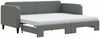 vidaXL Tagesbett Ausziehbar mit Matratzen Dunkelgrau 90x190 cm Stoff 3196845 Bild 2