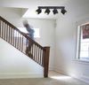 LED Deckenstrahler 4-flammig Schwarz, Stoffschirme Schwarz Gold, Breite 70cm Bild 3