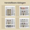 VASAGLE Sitzbank mit Stauraum, Schuhbank, Schuhregal 6 Fächer, verstellbare Ablagen, für Flur, 29,5 x 80 x 50 cm, weiß Bild 4