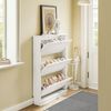SoBuy FSR215-W Schuhschrank, MDF, Lackiert, Weiß, 76 x 113 x 18 cm Bild 4