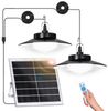 LMaxhome LED Solarleuchte Hängelampen Solar Deckenleuchte Outdoor, 5 Modi mit Fernbedienung IP65, Untrennbar - 2 Lampen, LED fest integriert, Warmweiß/Kaltweiß Wahlbar, mit Bewegungsmelder und 5m Kabel, Solarlampe für Garten, Terrasse Bild 4