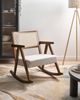 Schaukelsessel RYA Holz Braun Hellbeige Bild 3