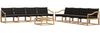vidaXL Outdoor-Sofagarnitur 9 pcs Weiß und Schwarz 79 x 79 x 37 cm 3388550 Bild 2