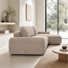 Goldstoff Ecksofa mit Schlaffunktion und Bettkasten, Cord Sofa - Modernes Schlafsofa, L-Form Schlafsofa mit Schlaffunktion und Bettkasten, moderner Cordstoff 2 Teile, pflegeleichtes Cordsofa mit Schlaffunktion in beige Bild 4