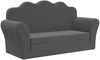 vidaXL Kinder-Schlafsofa 2-Sitzer Anthrazit Weicher Plüsch 357060 Bild 2