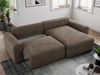 MKS Meble 'Nelson' Ecksofa mit Schlaffunktion und Bettkasten, L-form, Braun, Velours Bild 4