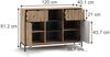 Kommode Eliza Viking Oak 120 x 81.2 cm mit 2 Schubladen und 2 Türen Vicco Bild 2
