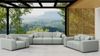 Gartensofa Loungesofa Sofa 3-Sitzer SUMMER wetterfester Stoff NXL Hellgrau Bild 5