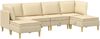 vidaXL Wohnzimmergarnitur mit Kissen mit Speicher 6 pcs Creme Stoff 3413712 Bild 2