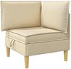 vidaXL Wohnzimmergarnitur mit Kissen mit Speicher 6 pcs Creme Stoff 3413712 Bild 4