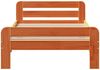 vidaXL Massivholzbett ohne Matratze Wachsbraun 75x190 cm Kiefernholz 855498 Bild 4