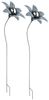 Kobolo Gartenstecker Dekostecker Blume Gray Flower S/2 aus Metall (2 Stück) Bild 4