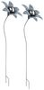 Kobolo Gartenstecker Dekostecker Blume Gray Flower S/2 aus Metall (2 Stück) Bild 5