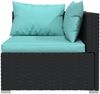 vidaXL 6-tlg. Garten-Lounge-Set mit Kissen Poly Rattan Schwarz 3101801 Bild 3