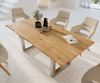 Esstisch Edge 200x100x2,5-3 Eiche Natur Edelstahl breit Live-Edge Bild 4