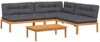 vidaXL 4-tlg. Garten-Sofagarnitur aus Paletten mit Kissen Akazienholz 3209457 Bild 2