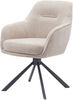 Armlehnstuhl >Avola< (2er-Set) Federkern, Drehfunktion, leinen-beige - 57x87x65 (BxHxT) Bild 5