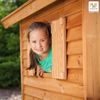Fungoo Spielhaus "My House", teak,inkl. Rutsche, Haus mit Holzdach und Steuerrad Bild 5