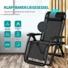 Hengriacly Liegestuhl Klappbar Sonnenliege Gartenliege 240kg Belastbar Bild 3