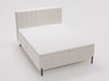 GRAINGOLD Primavera Boxspringbett 180x200, Boxspringbett, Kopfteil, mit hohe Beine, Velour-Stoff, Creme Bild 4