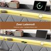 Gdood Stauraumbett Polsterbett Dopplebett LED, Hydraulische Bett box (1-tlg, Kopfteil & Hydraulisch hebbarer Stauraum), LED-Beleuchtung, Kabelloses Laden, Lattenrost, Leinen, 140x200 cm Bild 4