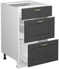 Küchenunterschrank Fame-Line Anthrazit-Gold 50 cm ohne Arbeitsplatte Vicco Bild 4