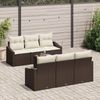vidaXL Sofa Set mit Kissen 7 pcs Braun und Creme Poly Rattan 3346608 Bild 3