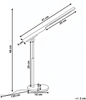 LED Schreibtischlampe TUCANA mit Dimmer Weiß Bild 2
