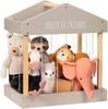 MUSTERKIND® Aufbewahrungsbox Plüschtier-Box House of Friends, warmgrau/natur, aus Holz, FSC® - schützt Wald Bild 1
