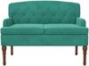 vidaXL Zweisitzer mit Knopfheftung Türkis 111 x 65 x 79 cm Samt 42041853 Bild 3