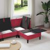 vidaXL Wohnzimmergarnitur mit Kissen mit Speicher 4 pcs Weinrot Samt 3413750 Bild 3