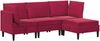 vidaXL Wohnzimmergarnitur mit Kissen mit Speicher 4 pcs Weinrot Samt 3413750 Bild 2