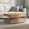 vidaXL Couchtisch 360-Grad Drehbar Artisan-Eiche 70x70x34,5 cm 858487 Bild 3