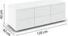rauch Joel, TV-Element, Lowboard, 6 Schubladen, Farbe Weiß, BxHxT 120x42x42cm Bild 4