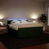 vidaXL Boxspringbett mit Matratze Dunkelgrün 180x200 cm Samt 3290115 Bild 5